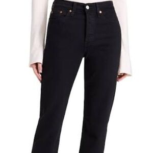Wedgie Straight Jeans—Size 27, black